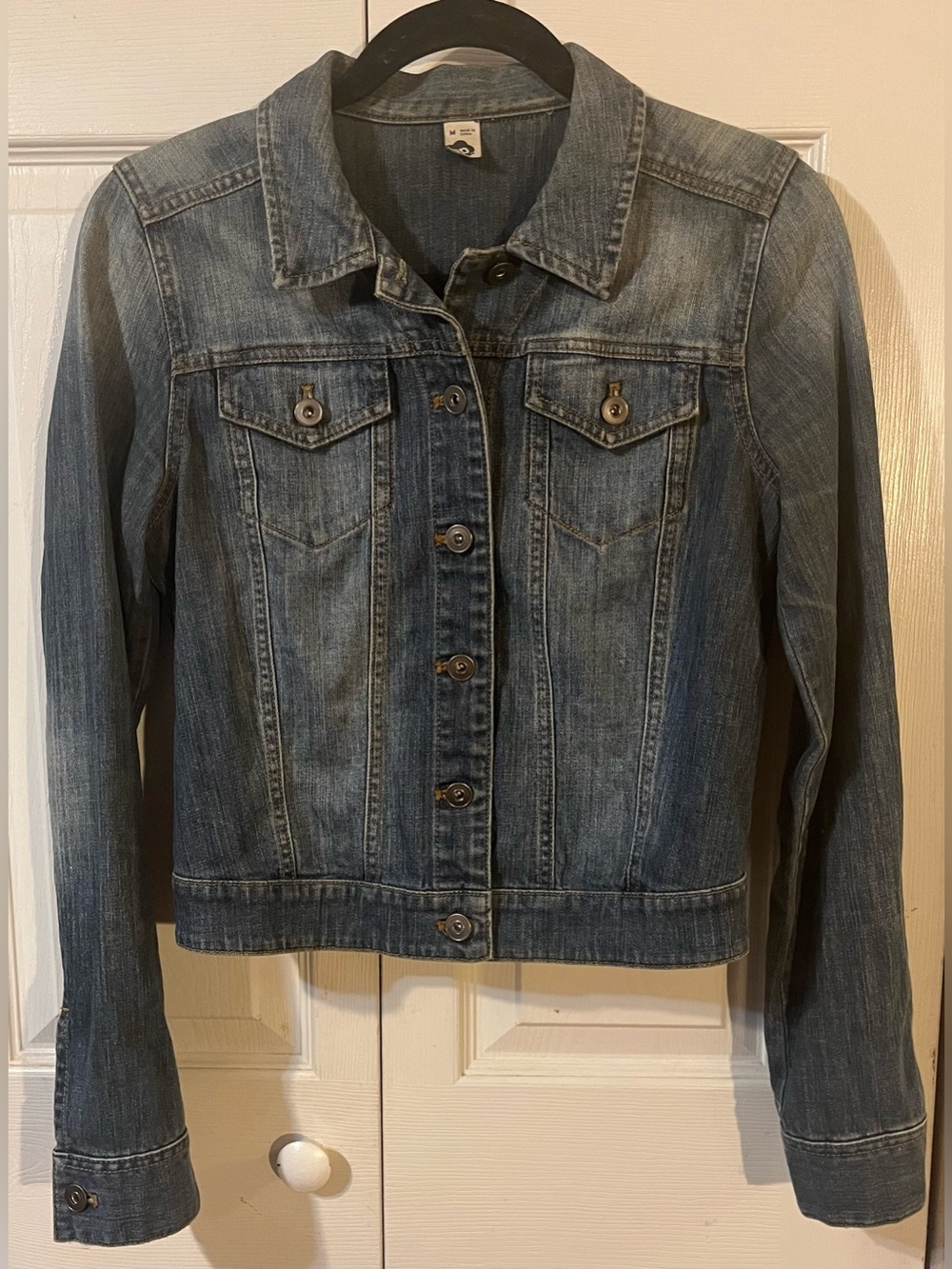 bp Nordstrom Brand Cropped Denim Women’s Trucker Jacket Size M